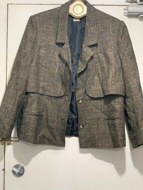 VINTAGE YVES VENET WOOL BLEND BLAZER/JACKETS SIZE L